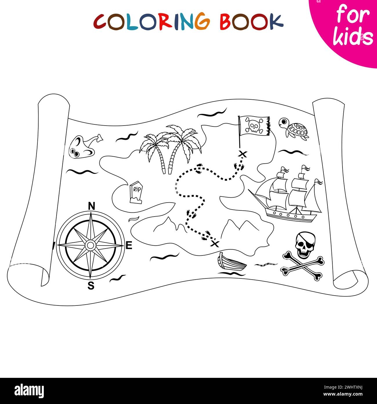 Pirate Treasure Map Printable Blank