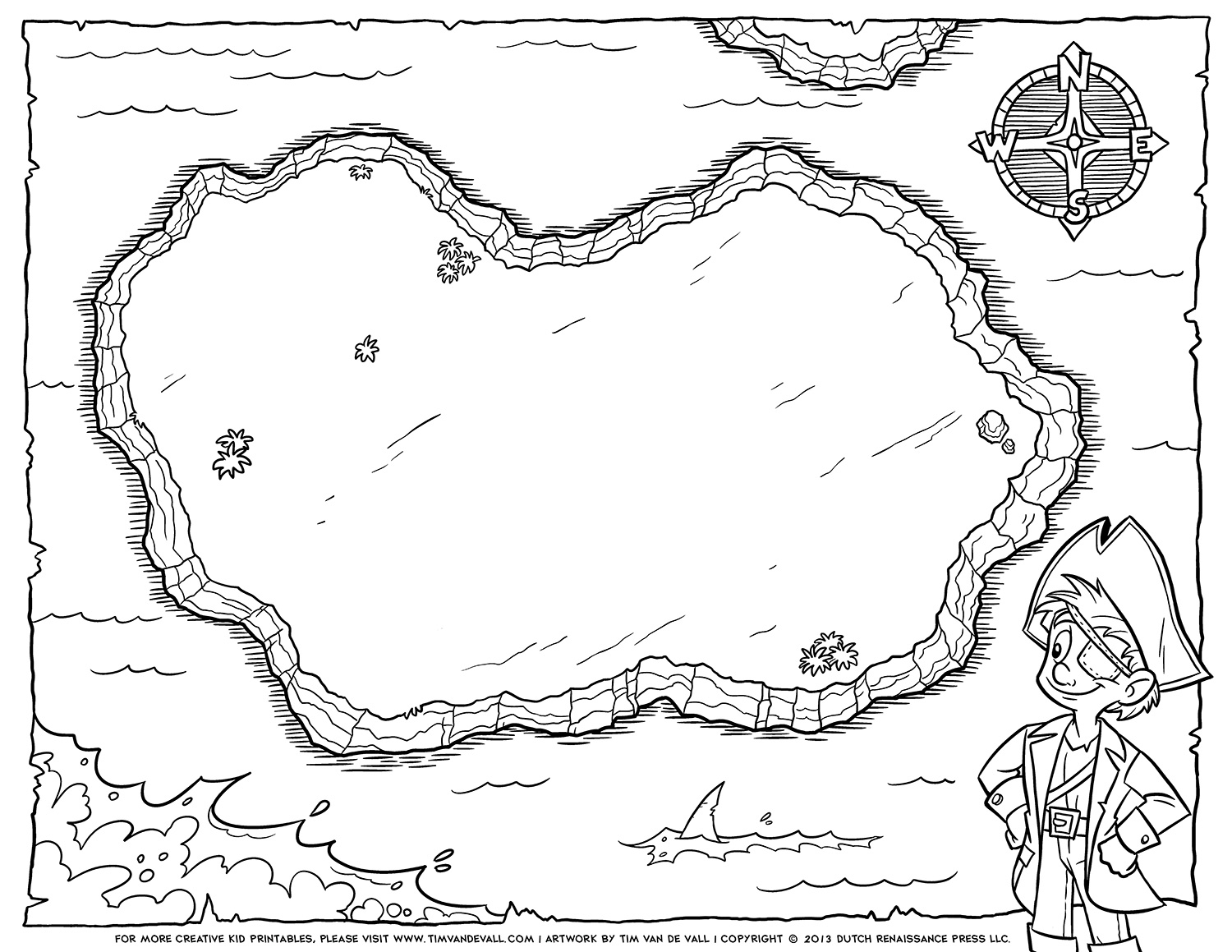 Printable Pirate Treasure Map Pages