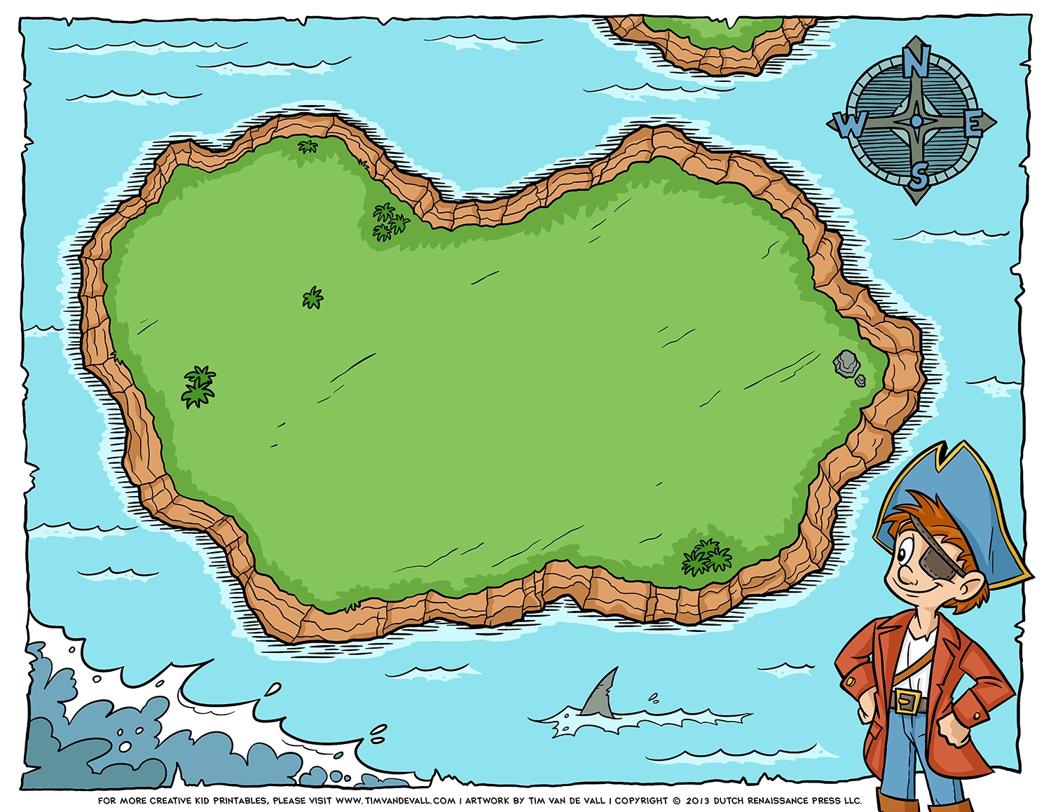 Pirate Treasure Map Blank Tim s Printables