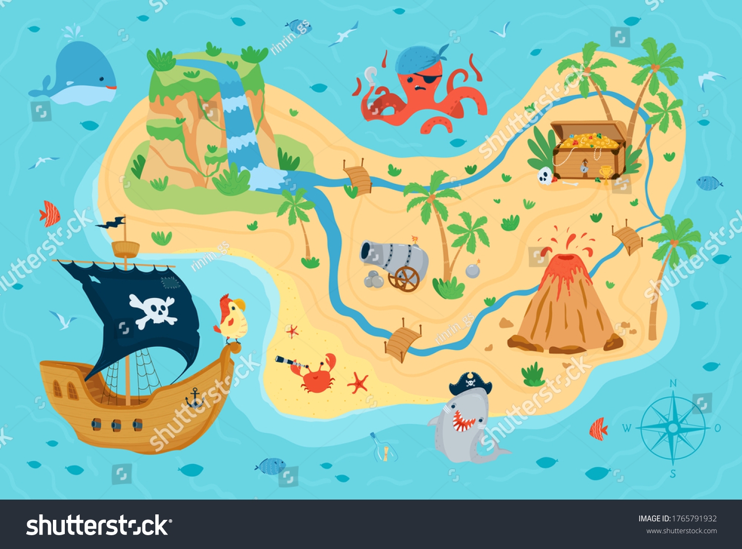 Free Printable Kids Pirate Map