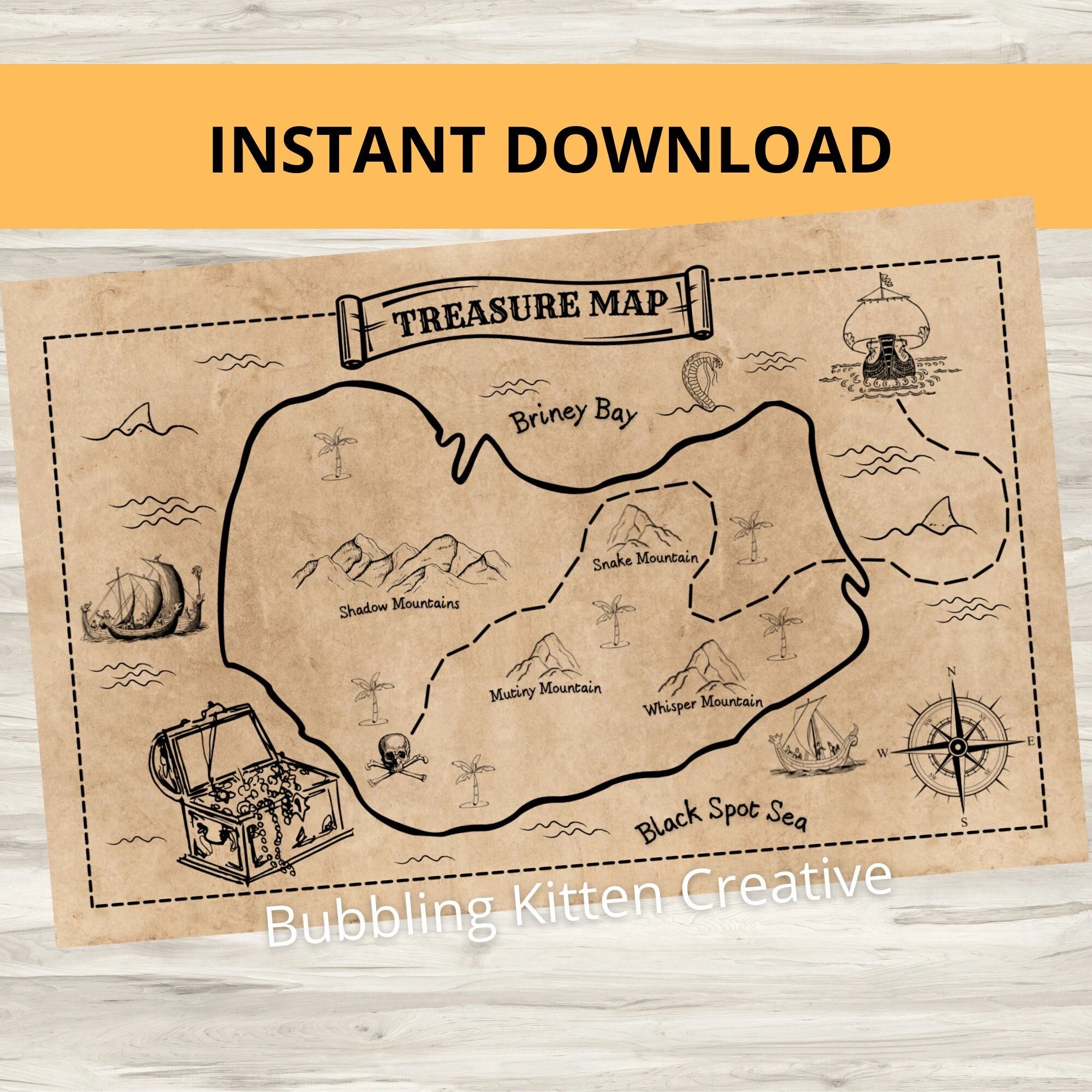 Pirate Treasure Map Printable