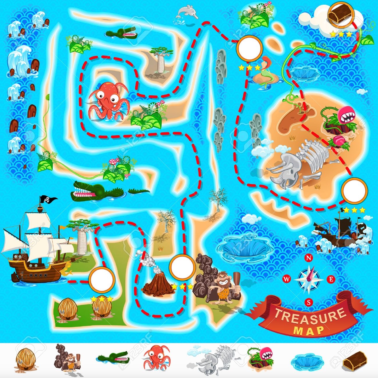 Free Printable Pirate Treasure Map For Kids