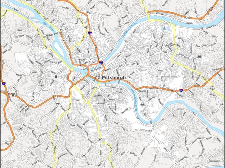 Pittsburgh Map Pennsylvania GIS Geography
