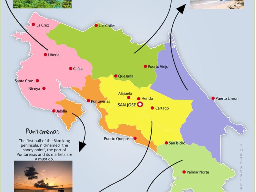 Places To Visit Costa Rica Tourist Maps And Must see Attractions
