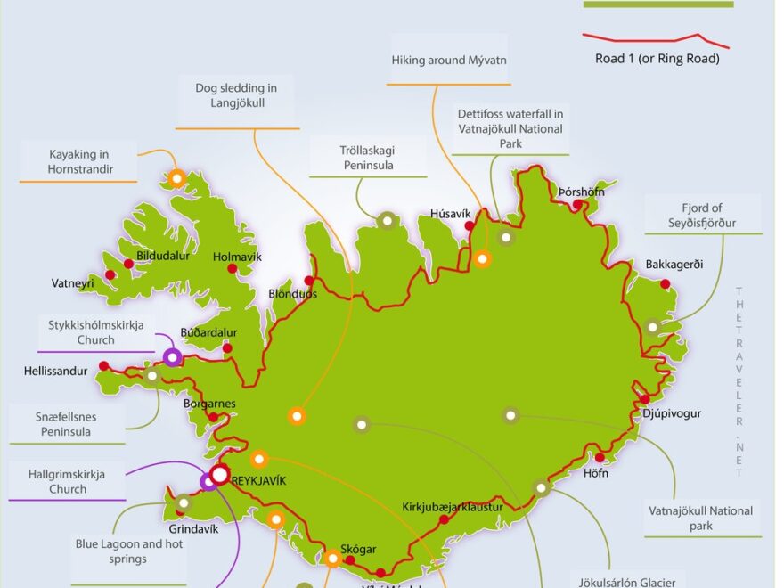 Places To Visit Iceland Tourist Maps And Must see Attractions