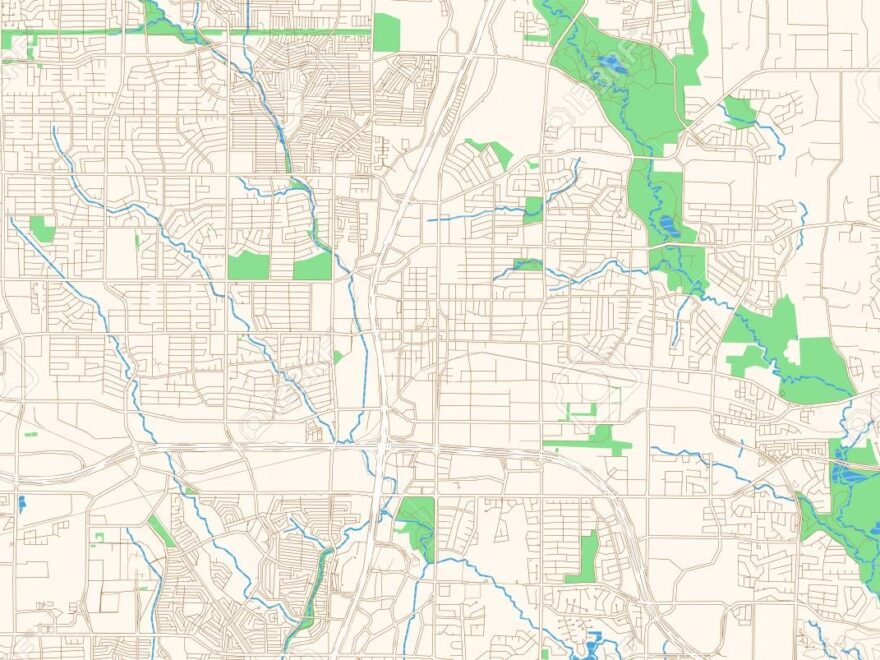 Plano Texas Printable Map Excerpt This Vector Streetmap Of Downtown Plano Is Made For Infographic And Print Projects Royalty Free SVG Cliparts Vectors And Stock Illustration Image 125482661