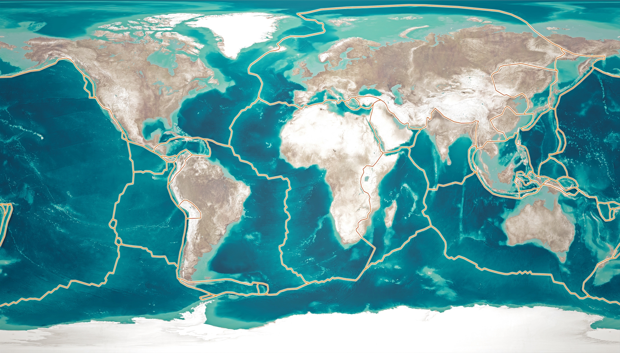 Tectonic Plate Map Printable