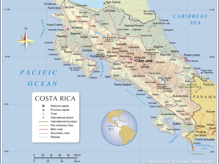 Political Map Of Costa Rica Nations Online Project