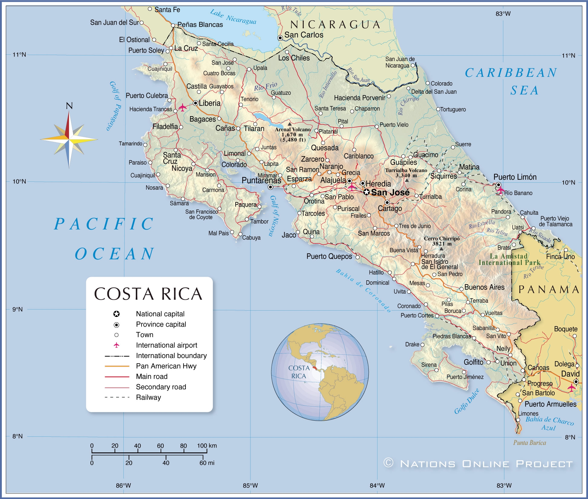 Political Map Of Costa Rica Nations Online Project