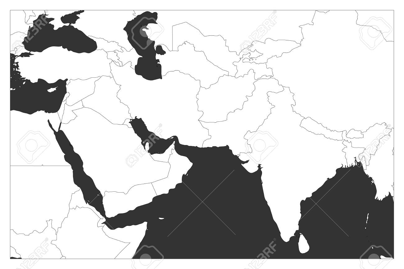 Middle East Map Blank Printable
