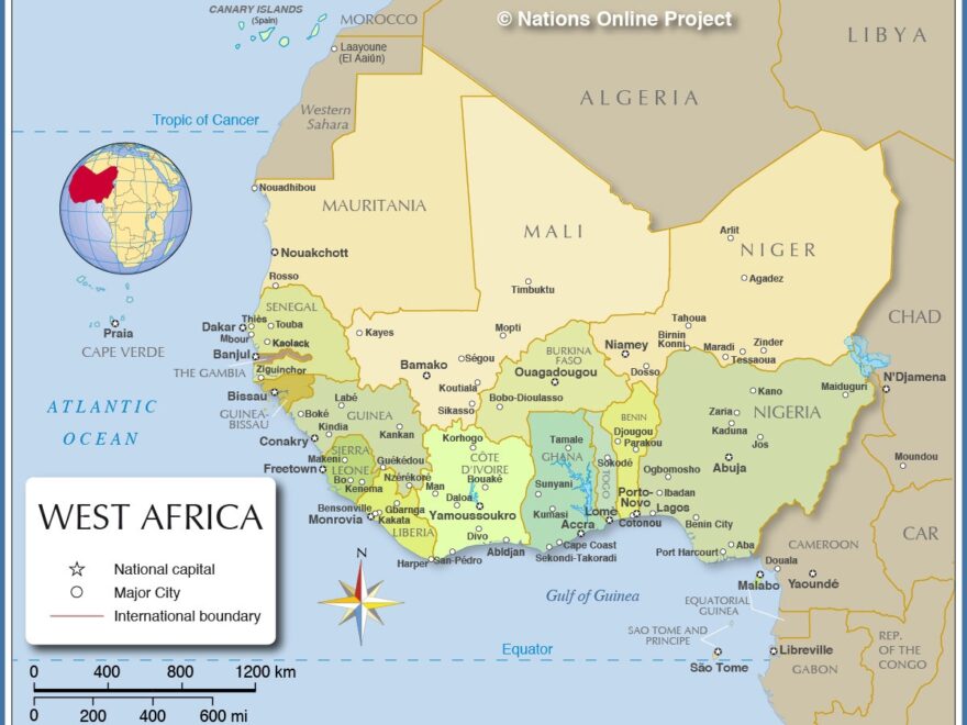 Political Map Of West Africa Nations Online Project