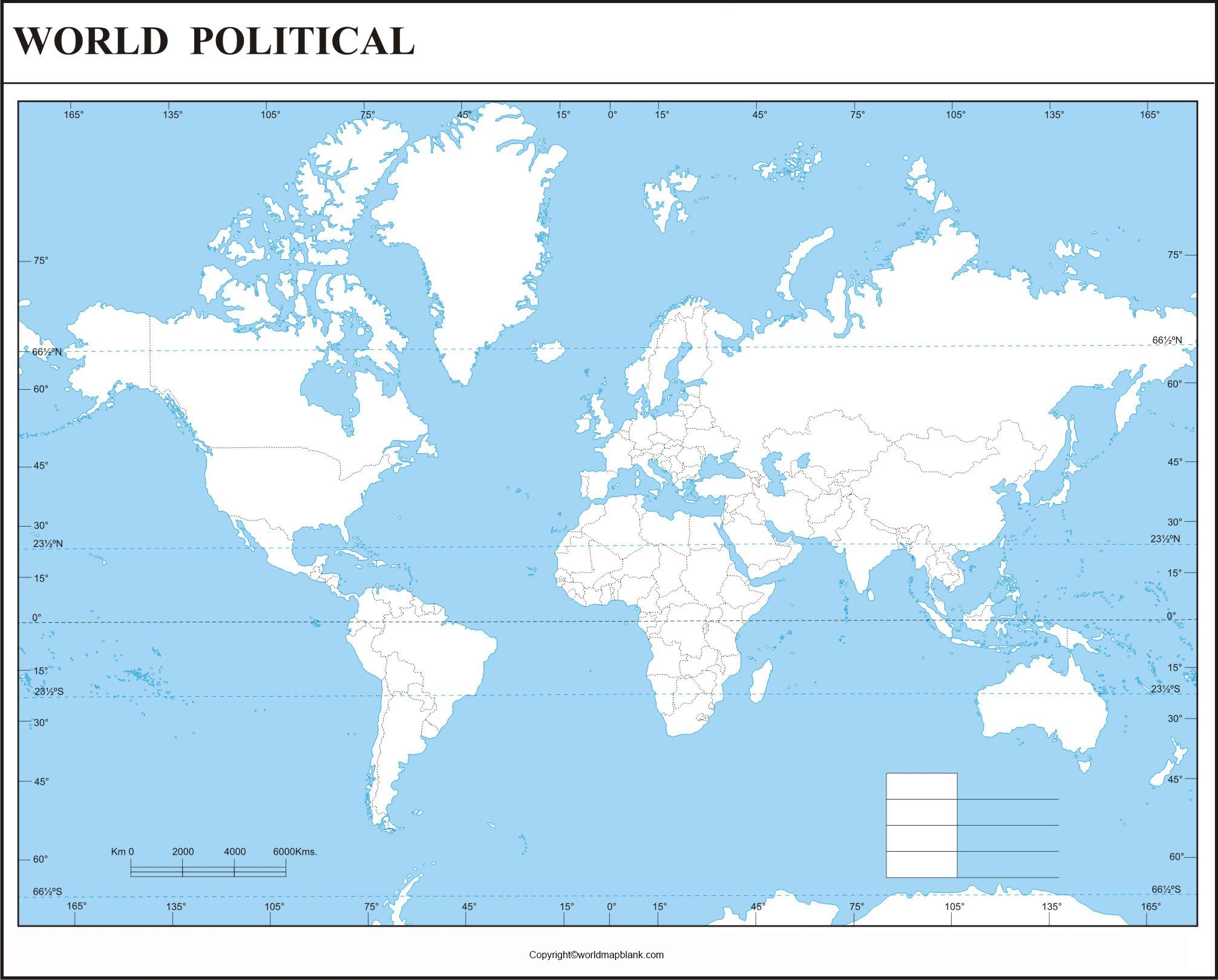Blank Printable World Map For Kids Free