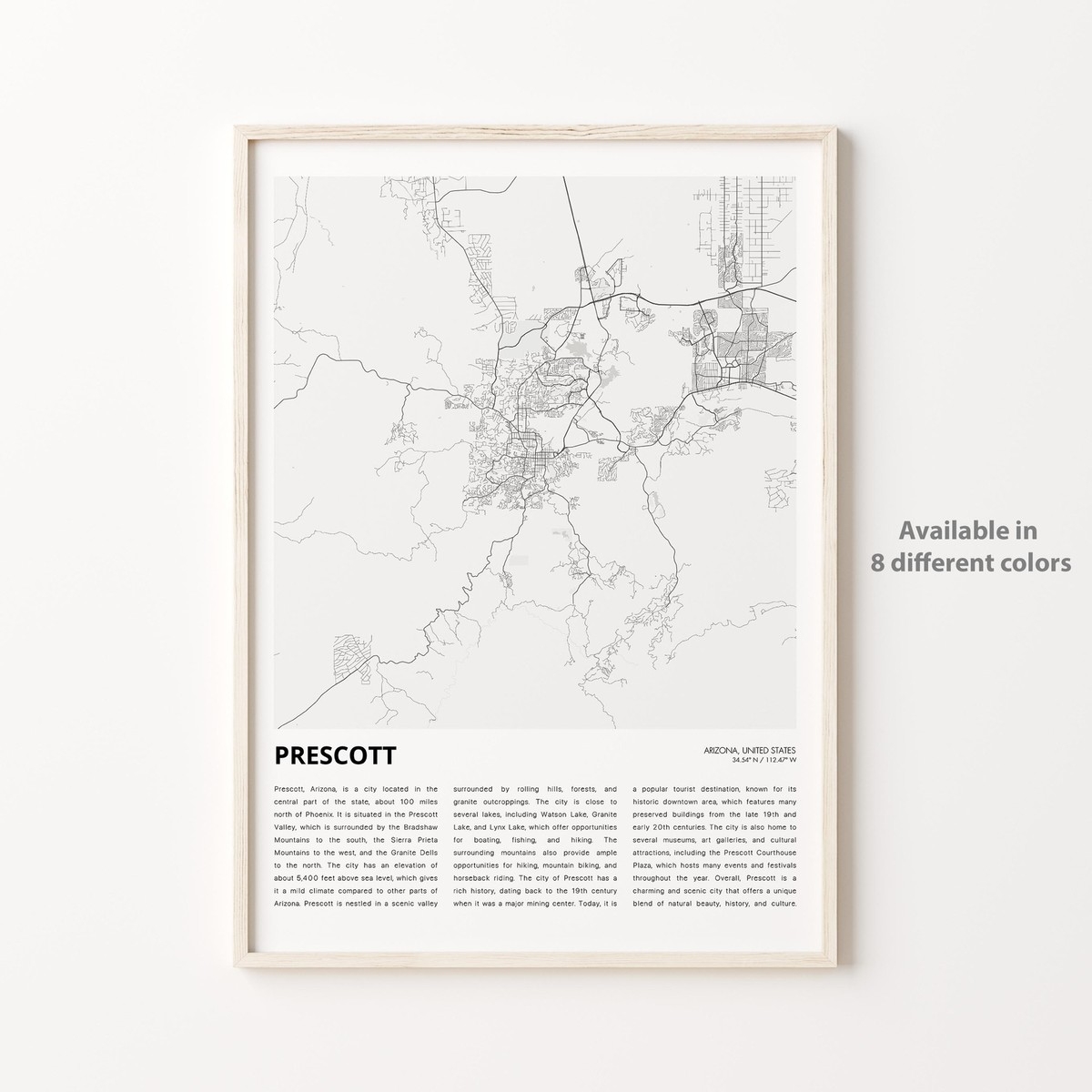 Prescott City Map Print Arizona Travel Poster Wall Art EBay Prescott City Map Print Arizona Travel Poster Wall Art EBay