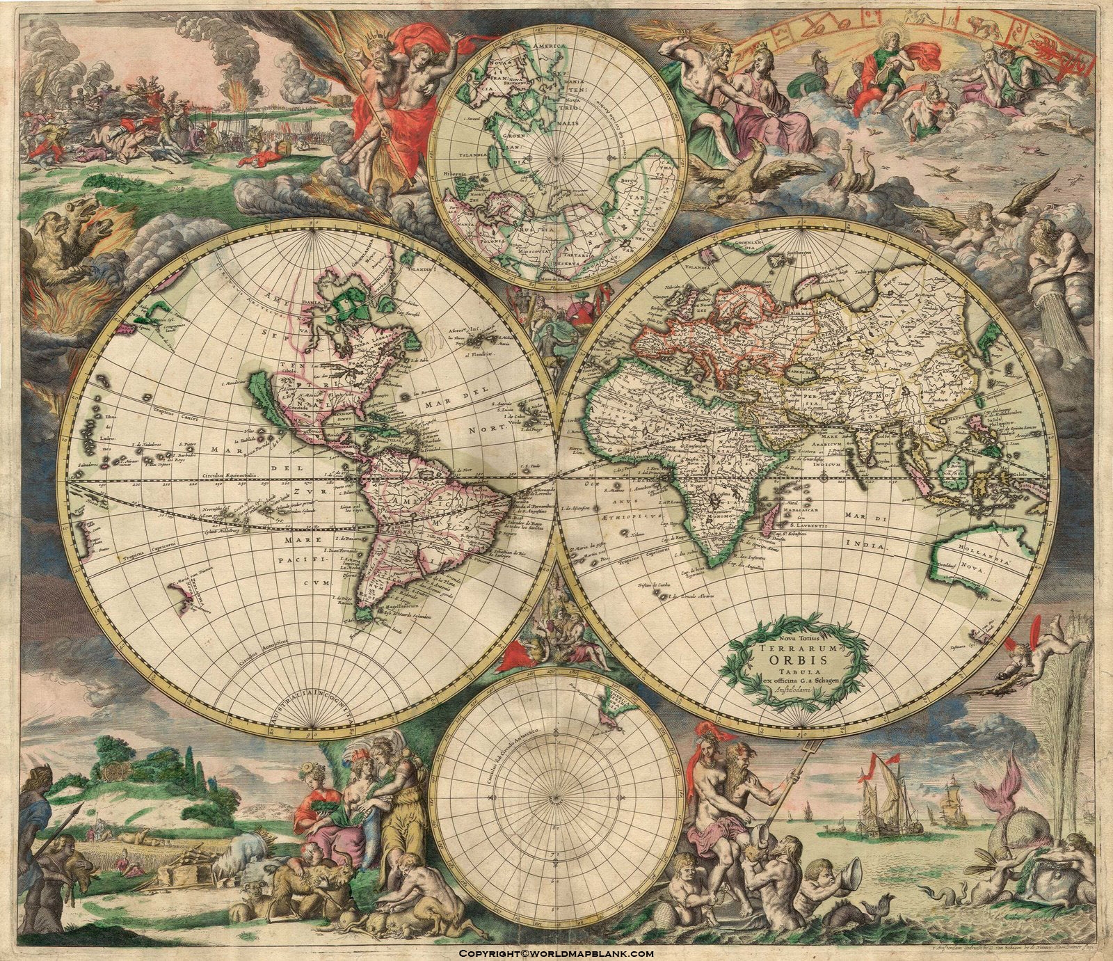 Printable Ancient World Map With Countries Labeled In PDF