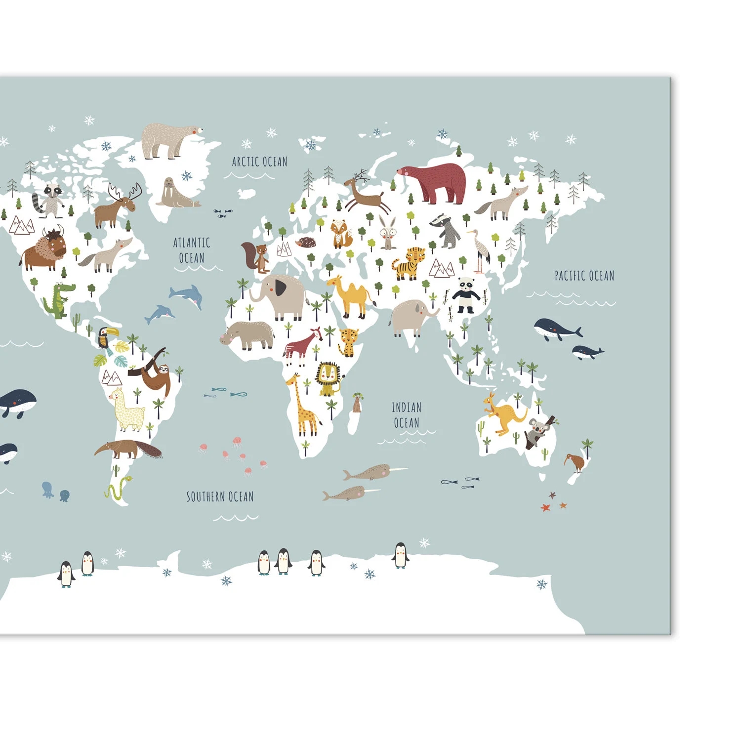 Printable Animal World Map World Map Poster Children Map Printable World Map For Kids Wall Map Kids Wall Art Colorful Animal World Map Etsy