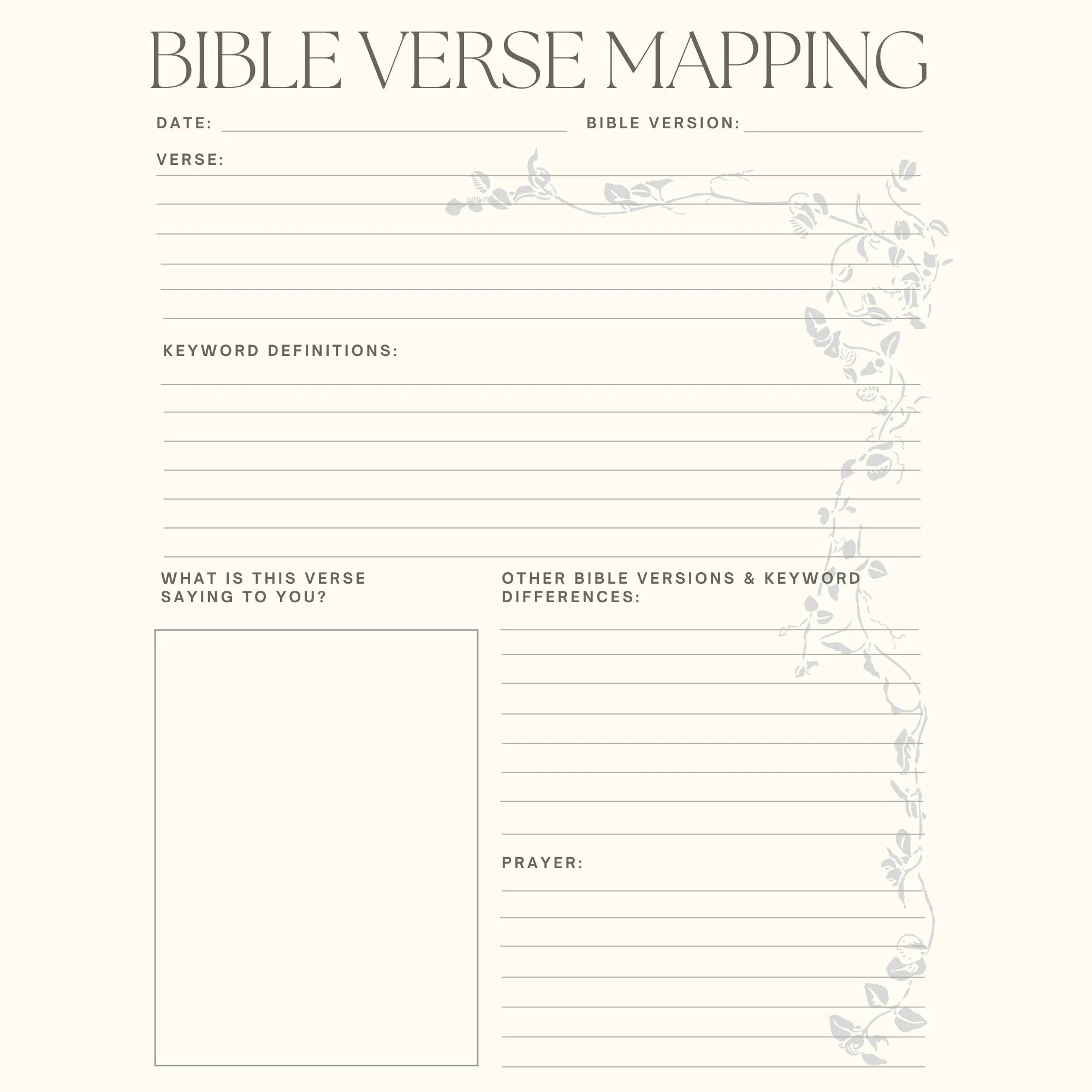 Bible Verse Mapping Printable