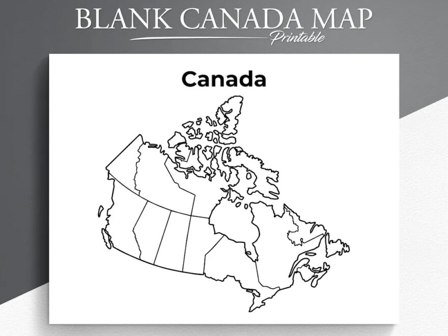 Printable Blank Canada Map Educational Map For Kids Canada Coloring Page Canada Map Coloring Canadian Map Coloring Page Etsy