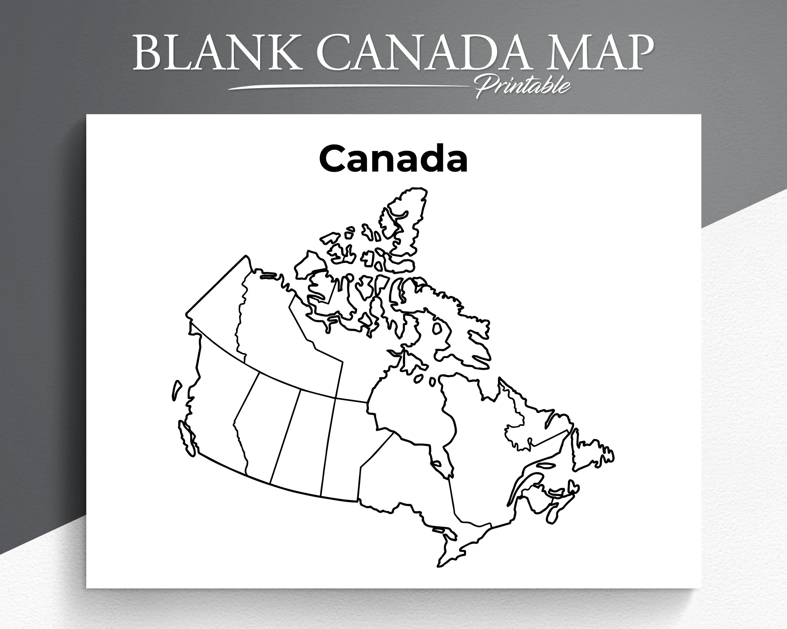 Canada Province Blank Map Printable