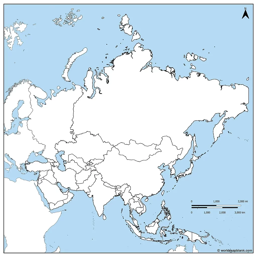 Blank Map Of Eurasia Printable