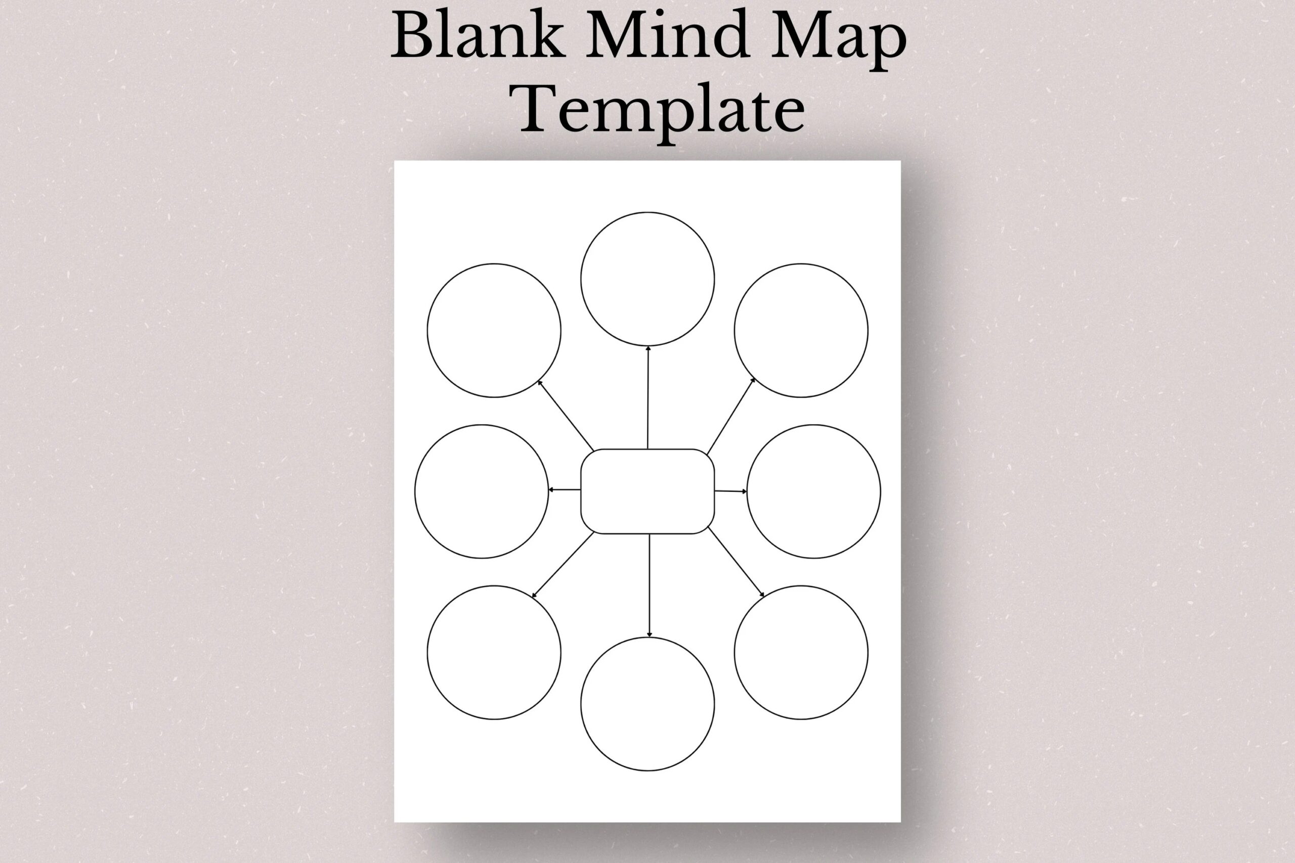 Printable Blank Mind Map Template Study Notes PDF File Etsy