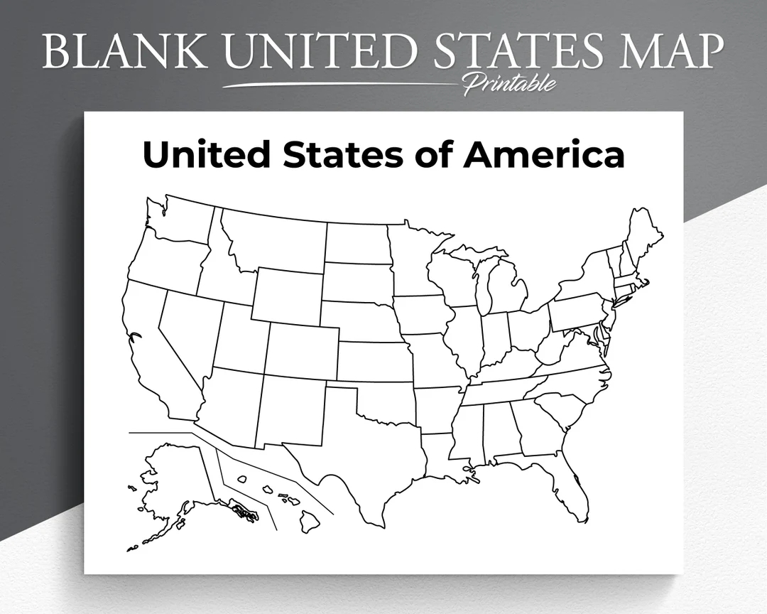 24-Page Poster Color Printable Usa Map Free