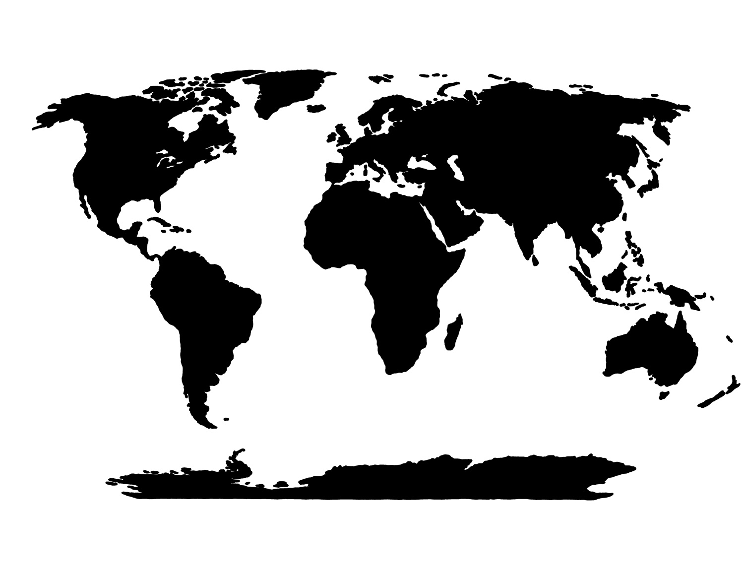 Plain World Map Printable