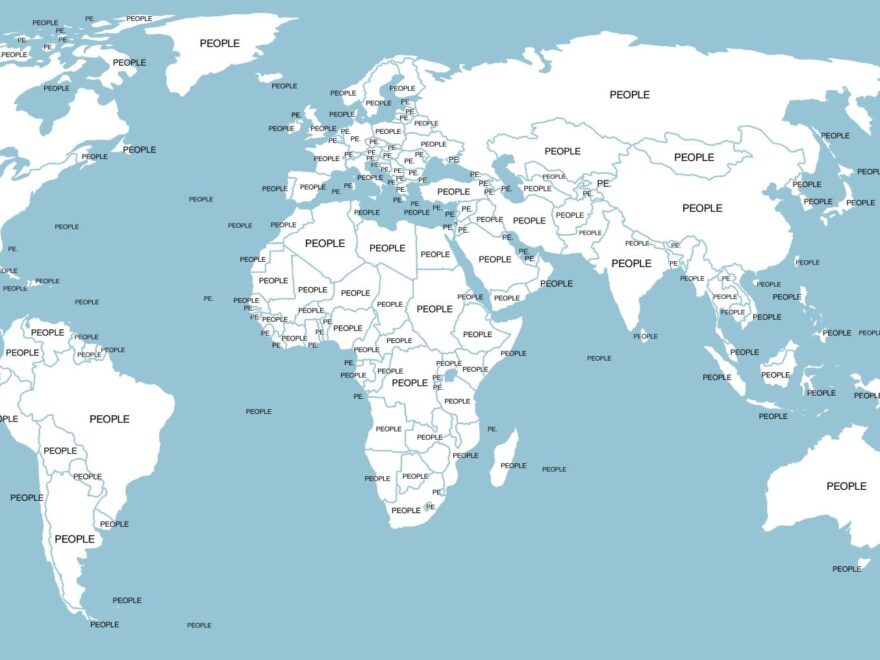 Printable Blank World Map With Countries Capitals PDF