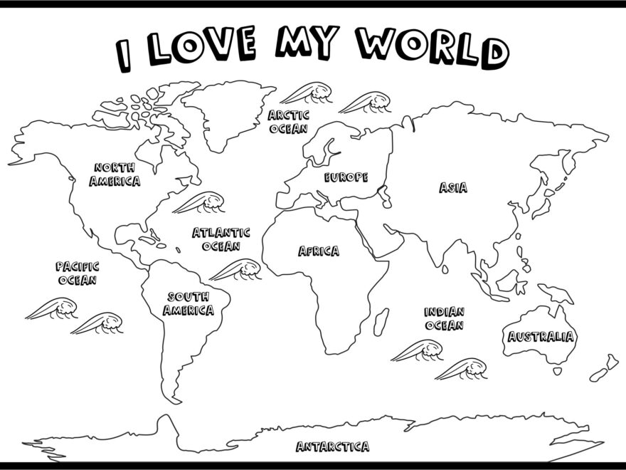 Printable Blank World Map Worksheets Library