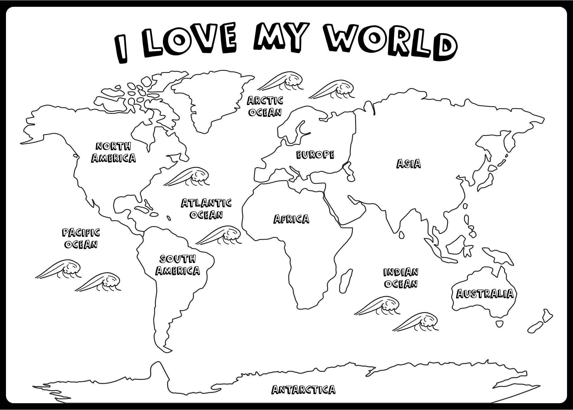 Printable Blank World Map Worksheets Library