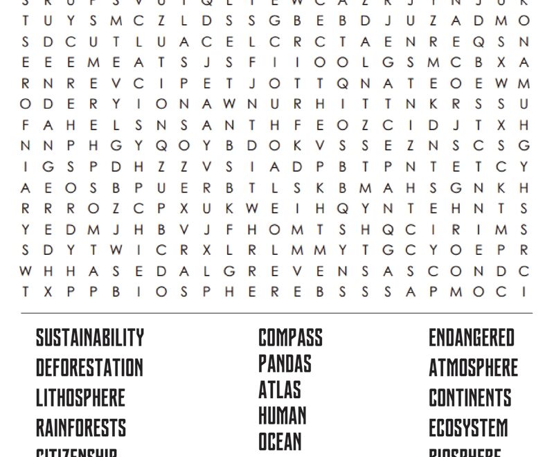 Printable Geography Word Search Cool2bKids