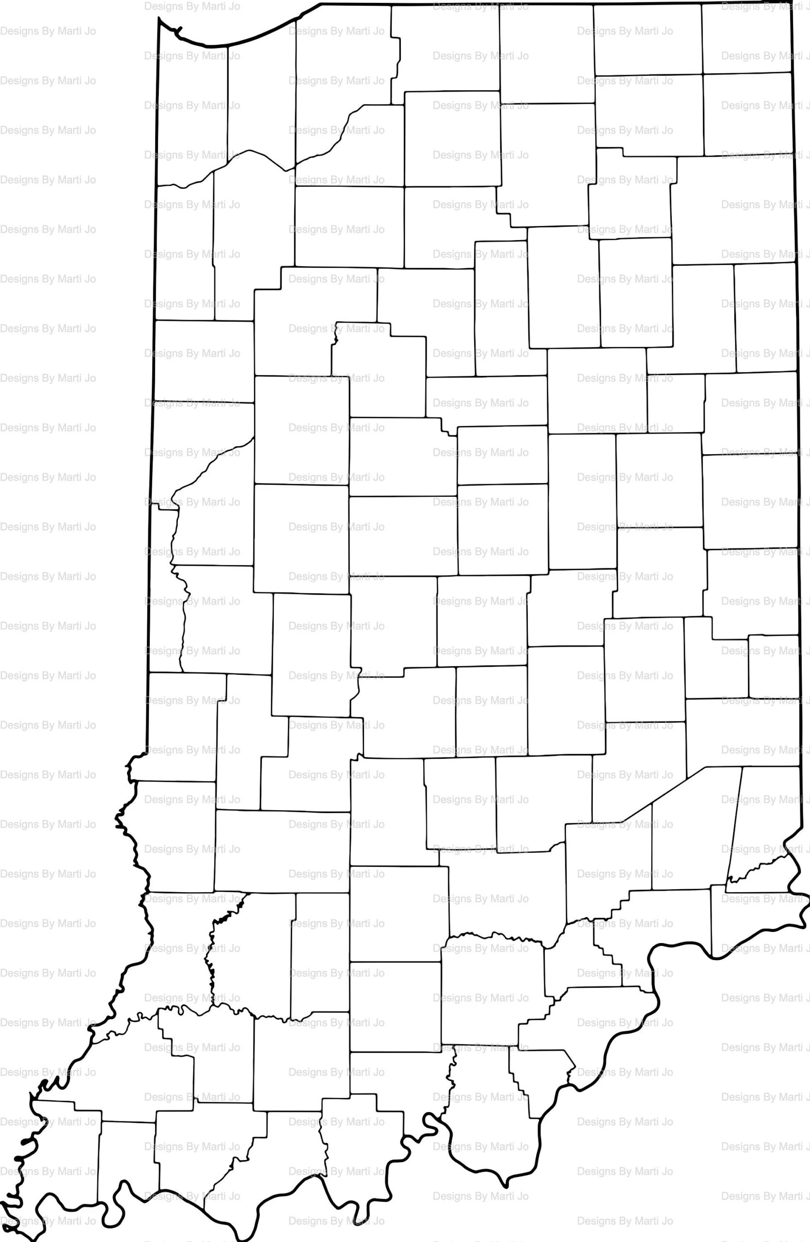 Simple Map Of Northwest Indiana Printable