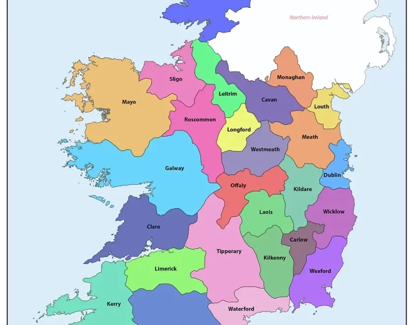 Printable Ireland Map Map Of Ireland With Counties PDF