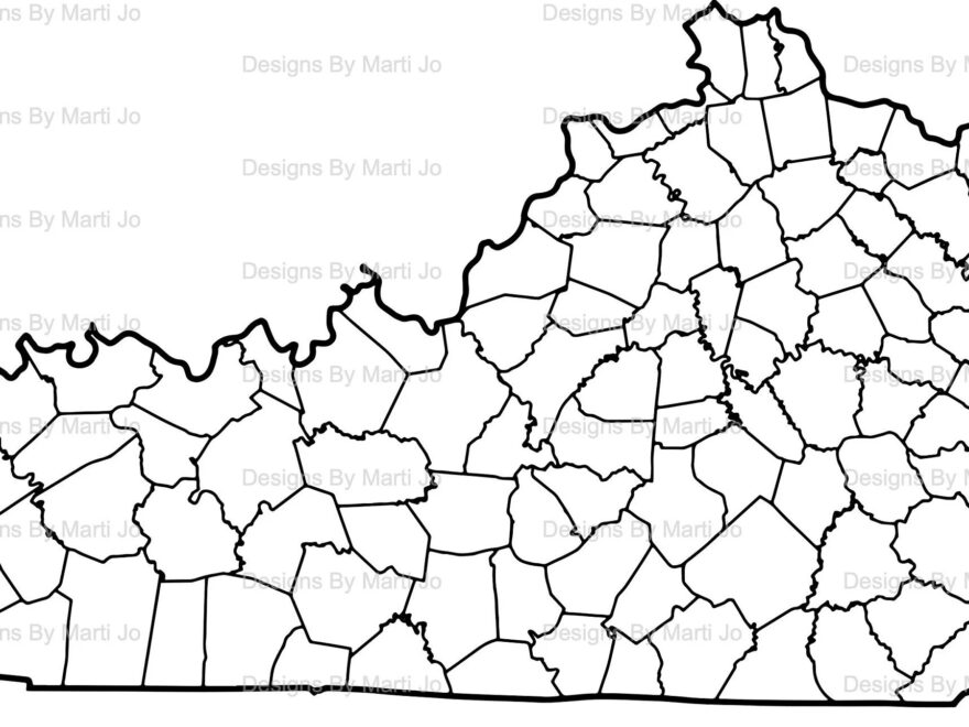 Printable Kentucky Map Printable KY County Map Digital Download PDF MAP12 Etsy