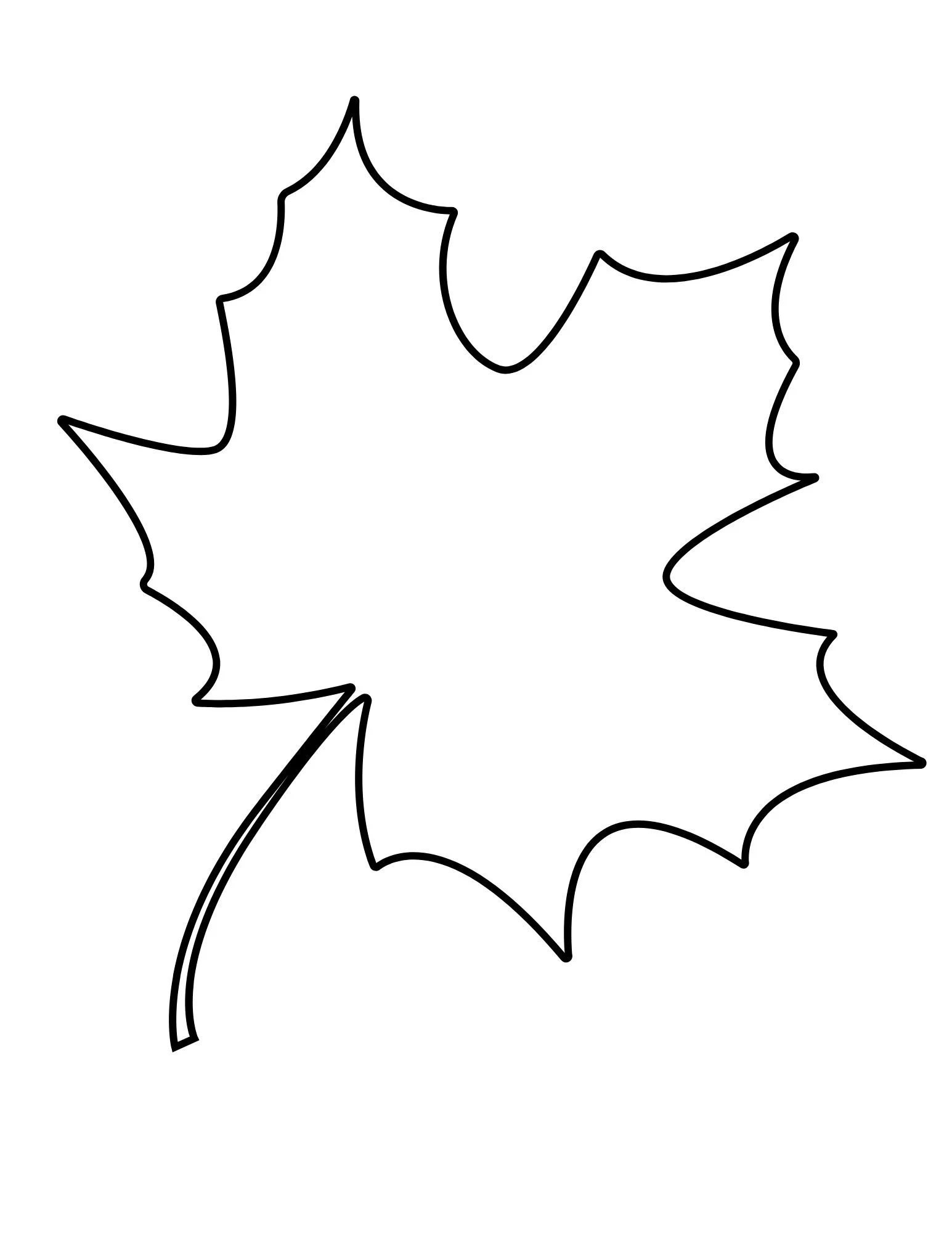 Maple Leaf Outline Printable