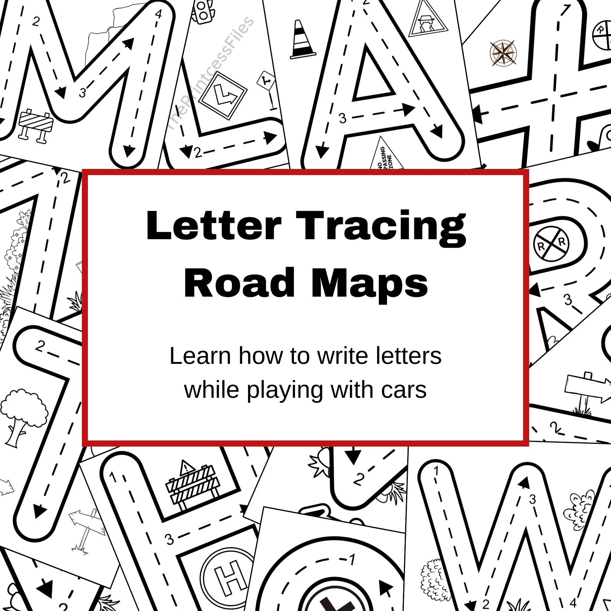 Road Trip Printables Traceble Map