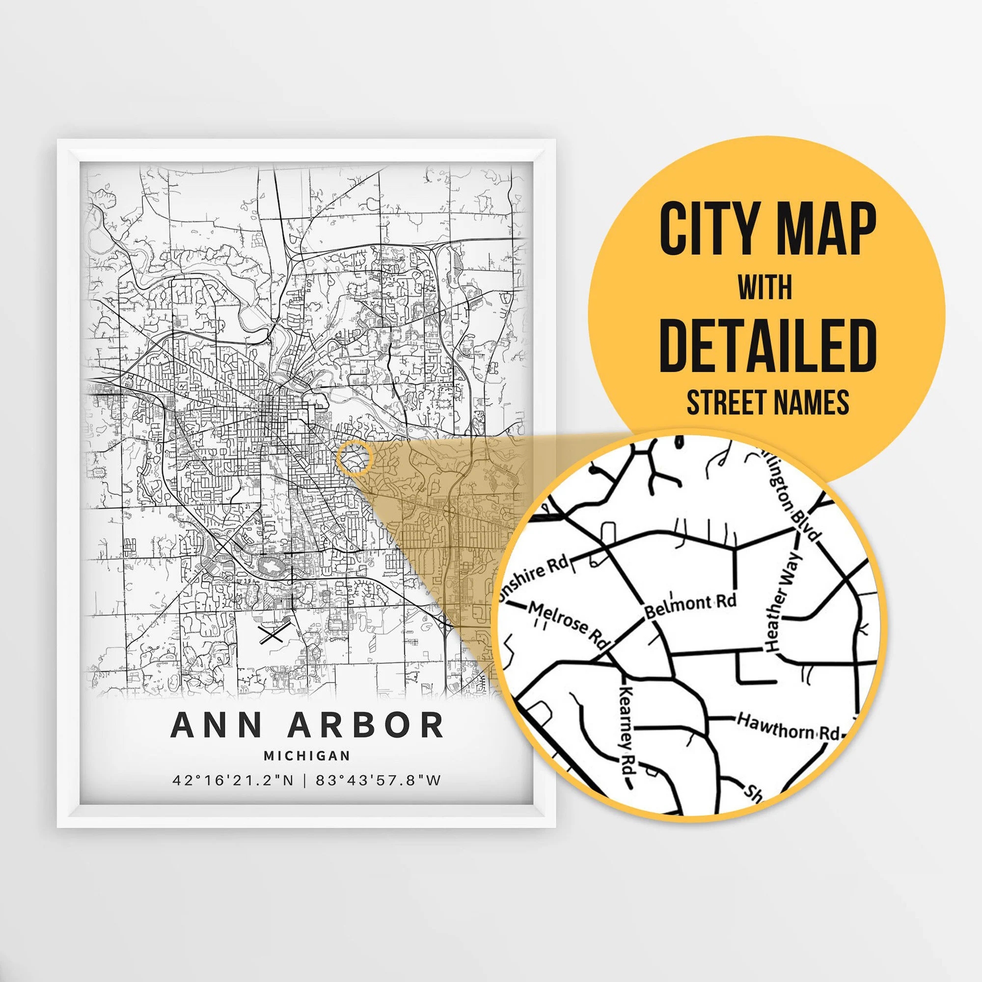 Ann Arbor Map Printable