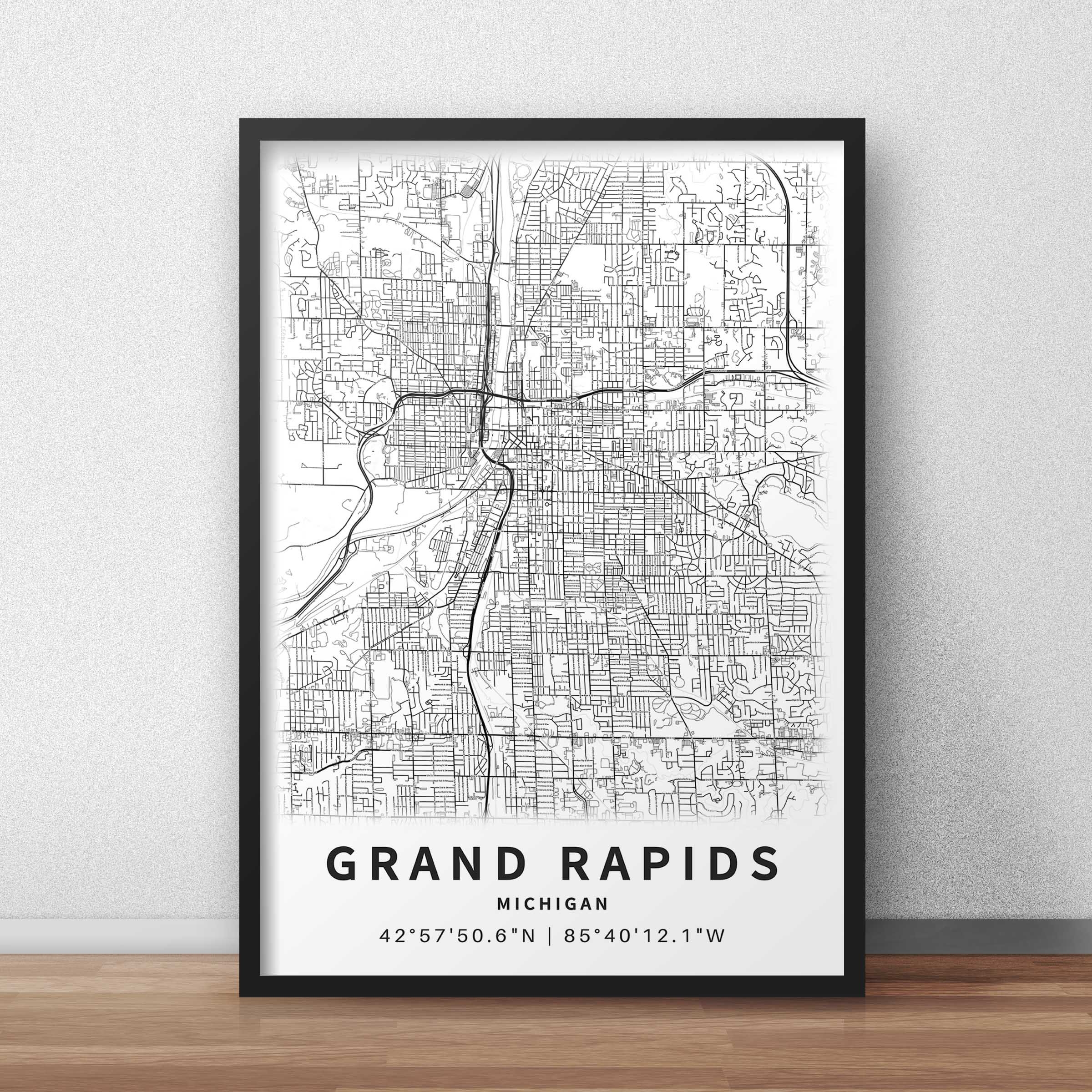 Printable Map Of Grand Rapids Michigan