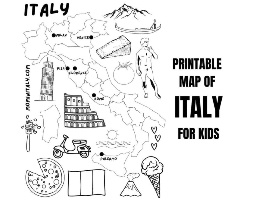 PRINTABLE MAP OF ITALY FOR KIDS Mom In Italy