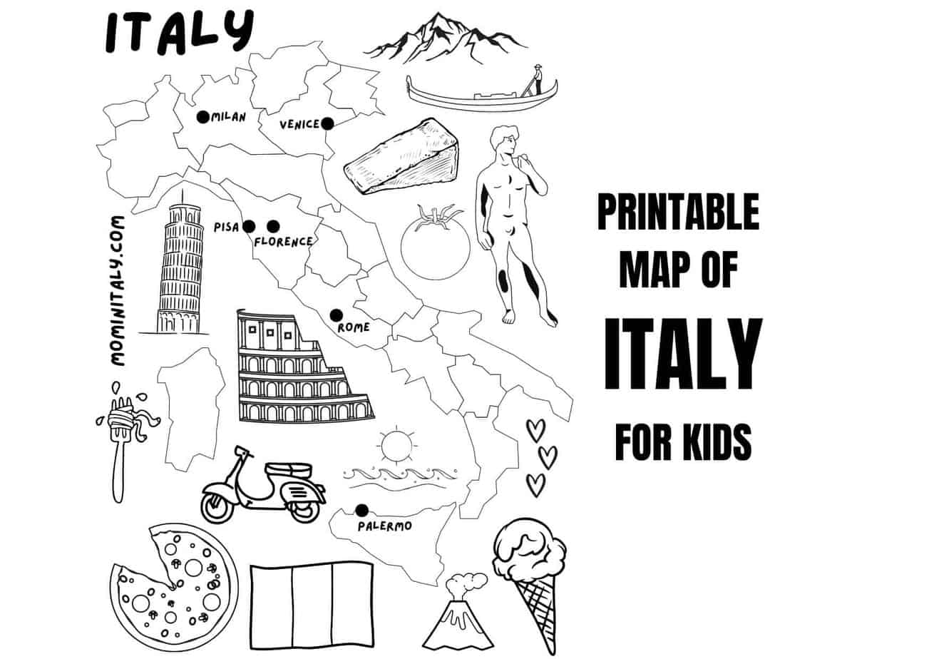 PRINTABLE MAP OF ITALY FOR KIDS Mom In Italy