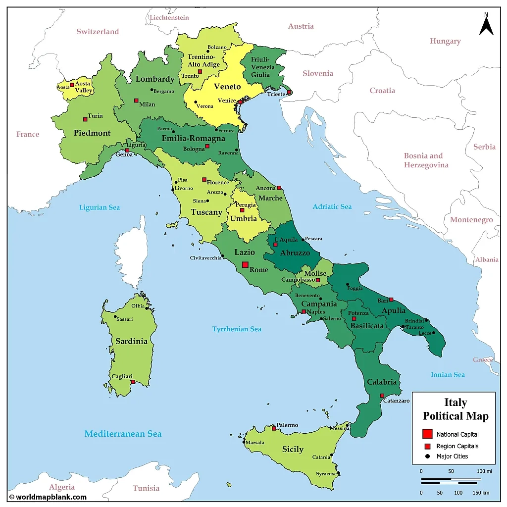 Free Map Of Italy Printable Free Map Of Italy Printable