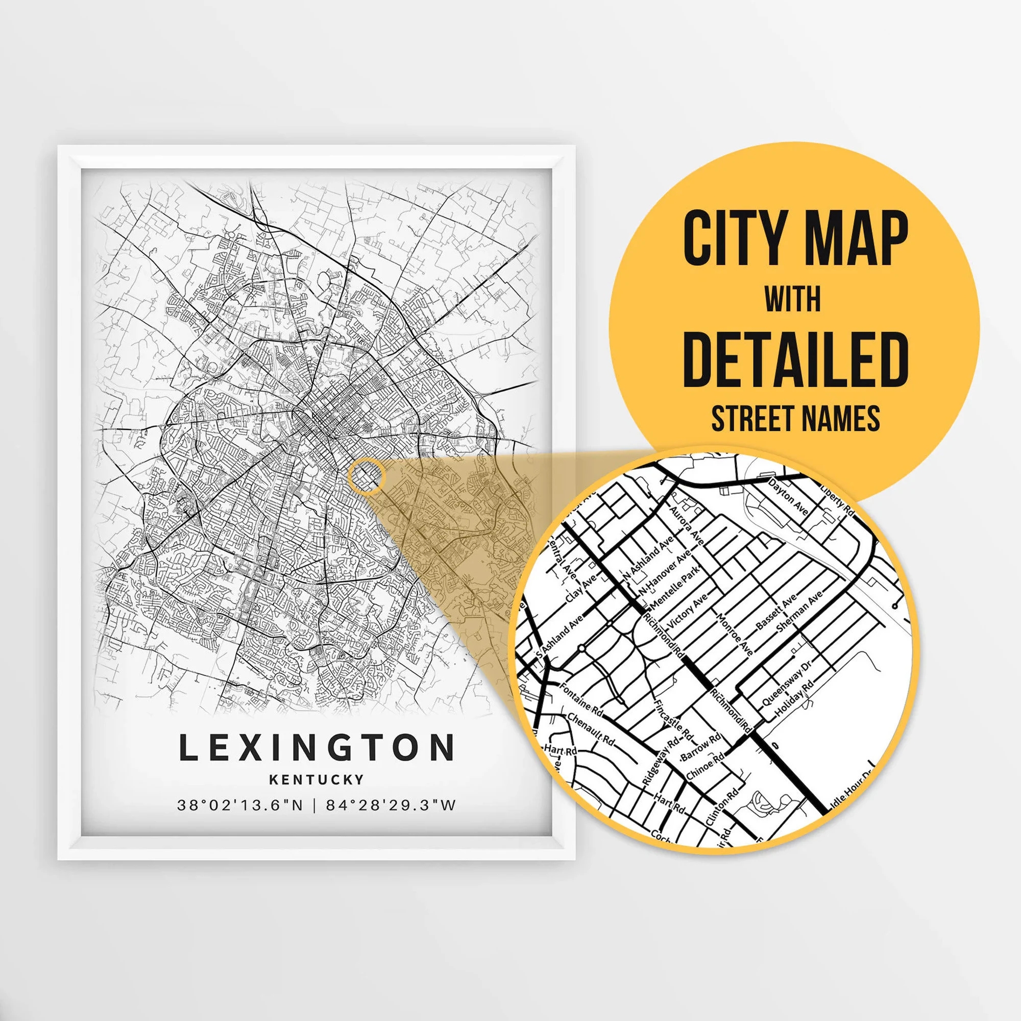 Lexington Kentucky Map Printable Lexington Kentucky Map Printable