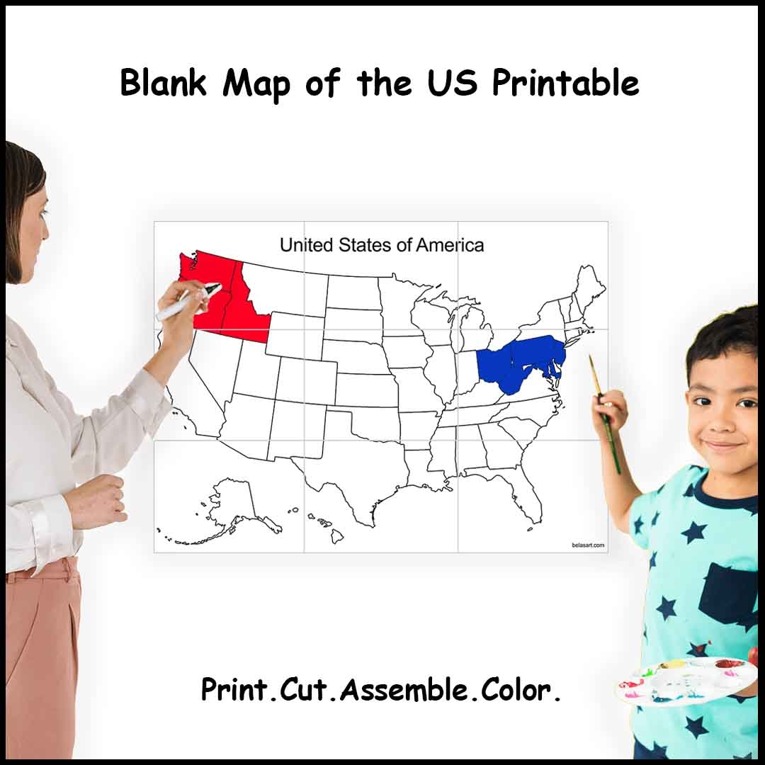 Large Printable Us Map