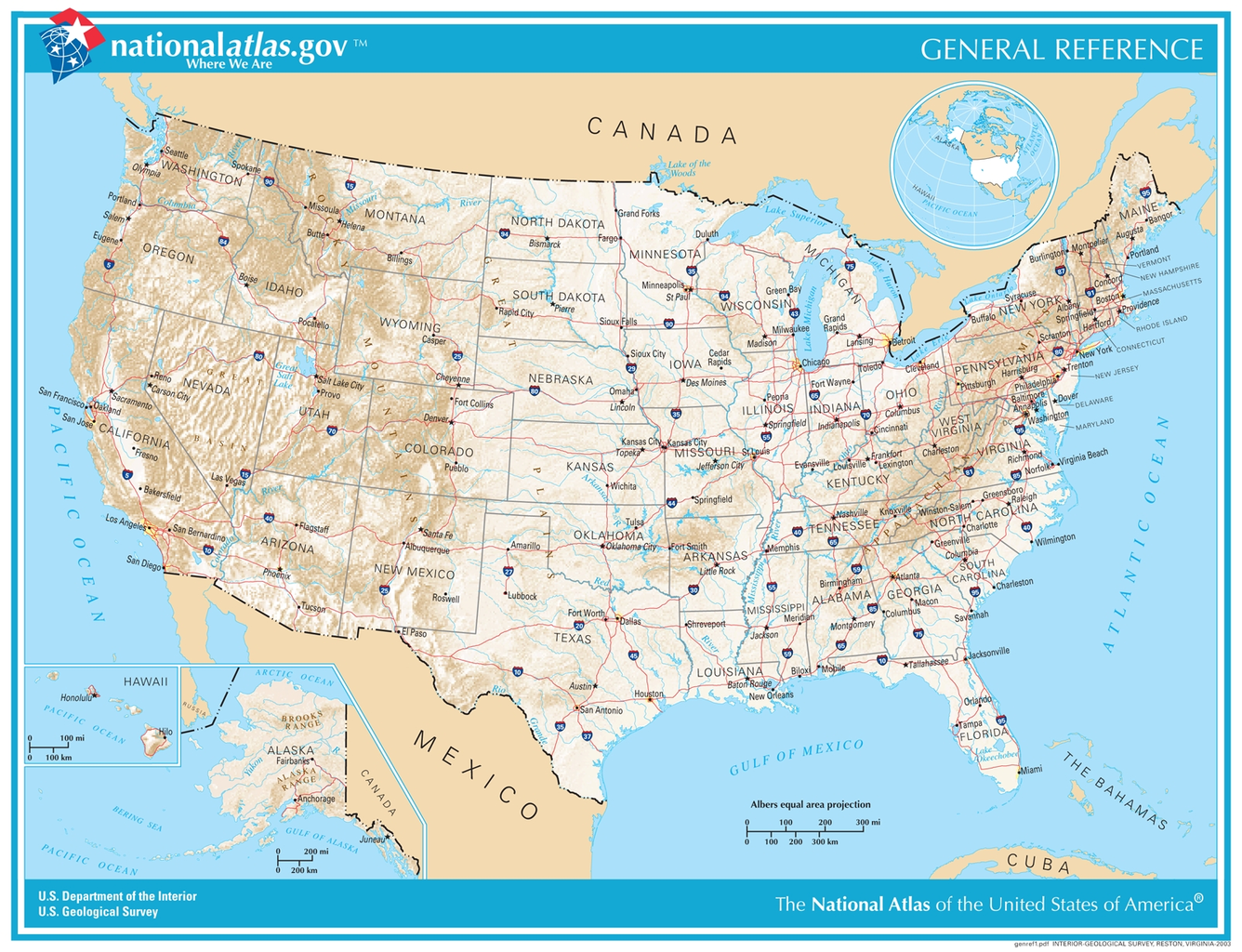 Printable Map Of The USA Worksheets Library