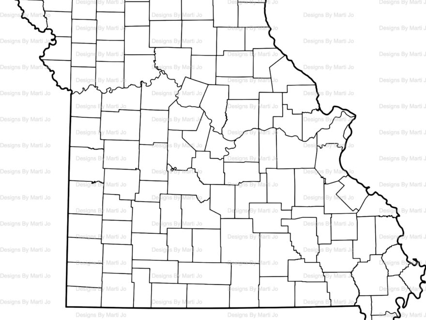 Printable Missouri Map Printable MO County Map Digital Download PDF MAP47 Etsy