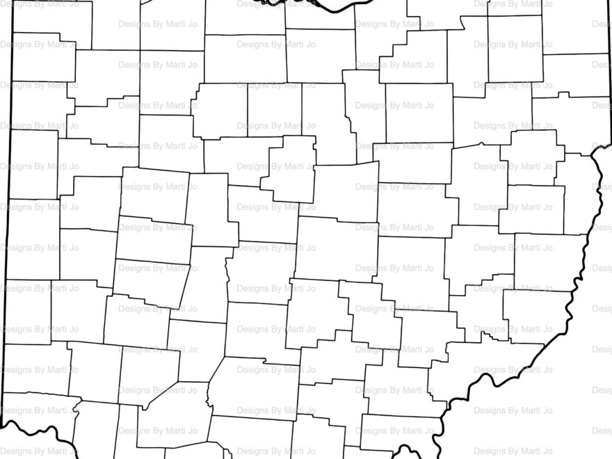 Printable Ohio Map Printable OH County Map Digital Download PDF MAP7 Etsy