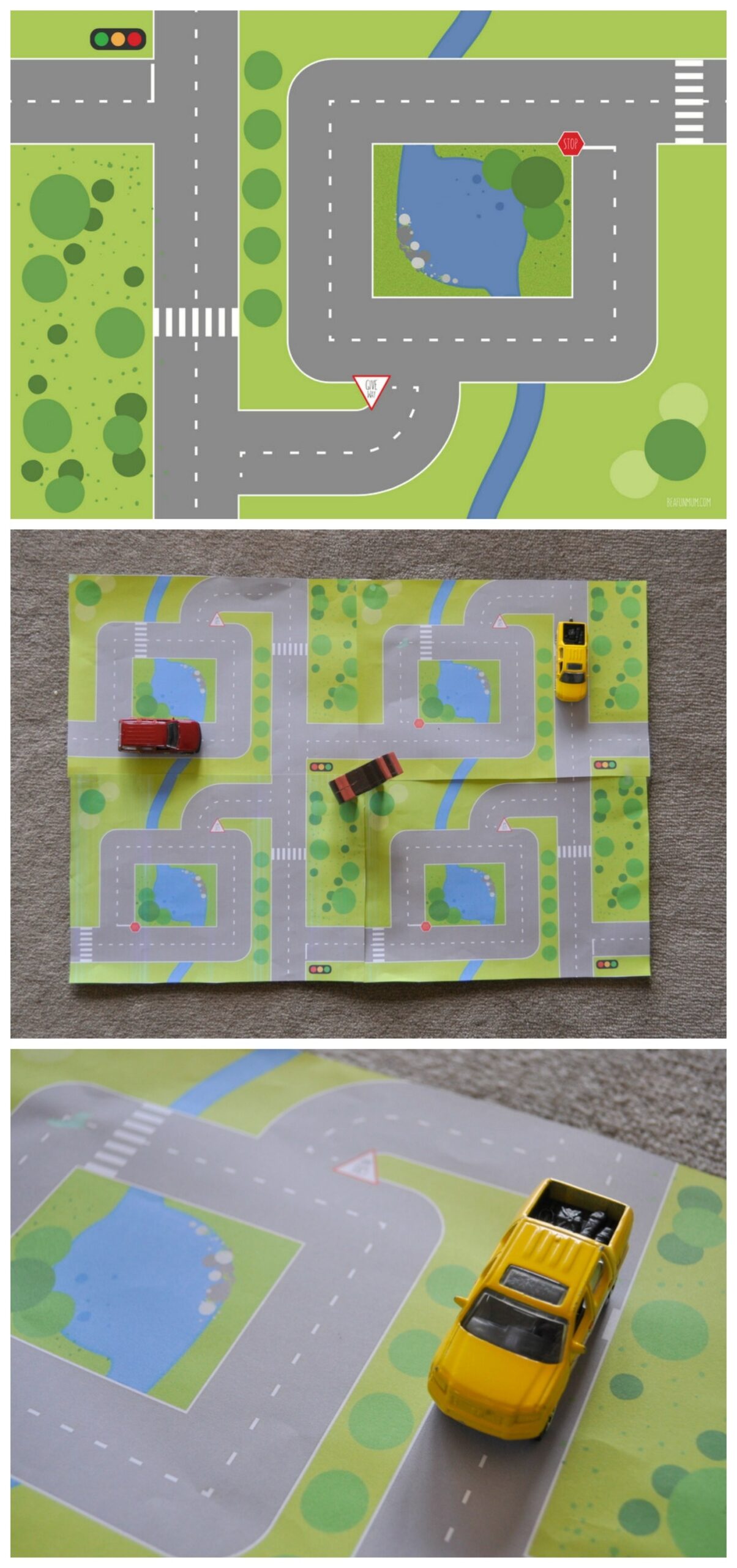 Car Road Map Printable Kids