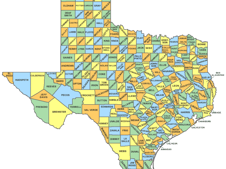 Printable Texas Maps State Outline County Cities