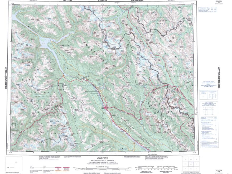 Printable Topographic Map Of Golden 082N AB