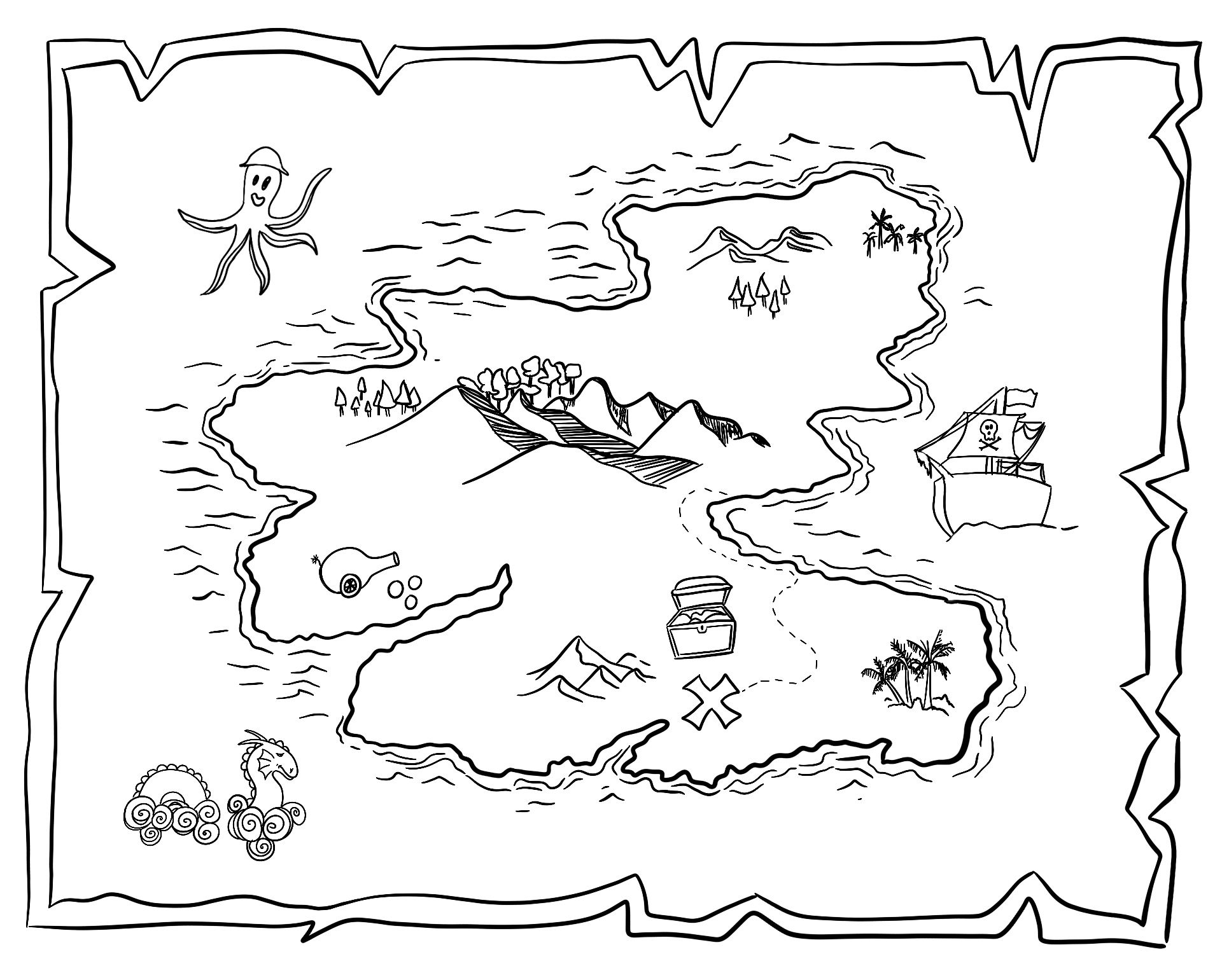 Free Printable Kids Treasure Map