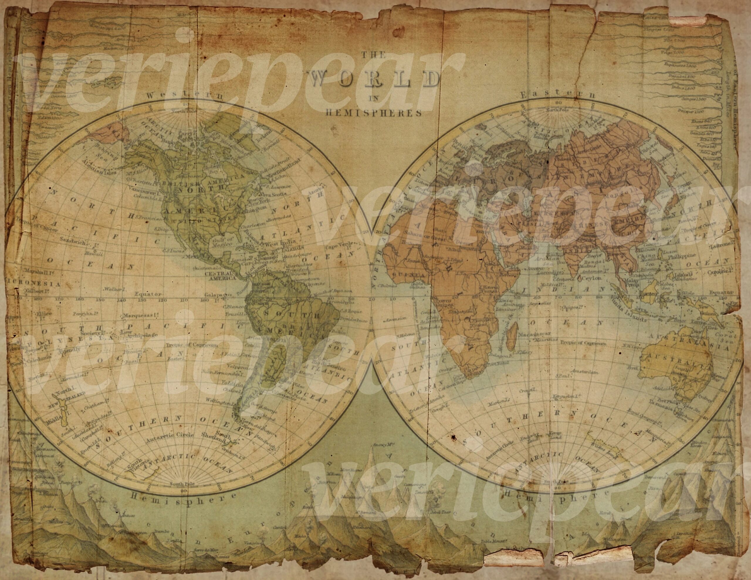Printable Vintage Map Pages Old Junk Journal Paper Digital Journaling Supplies Grunge Ephemera Antique World Map Sheet Collage Set Etsy